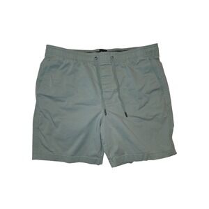 GAP Mens Casual Shorts Large Green Elastic Waist Drawstring 6.5 Inseam